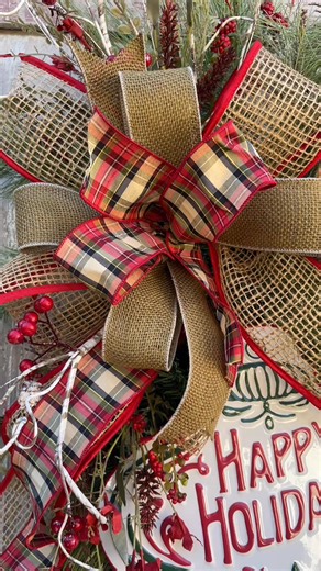 2.1K views · 30 reactions |  Want to learn how to design with oversized holiday signs? In this KDS tutorial, we created the Ornament Signs Swag, mixing plaid ribbon, greenery, and festive accents for a stunning door piece. Join KDS today to take your floral designs to the next level. Learn all the tricks ➜ https://www.keleas.com/product/kds-tutorial-ornament-signs-swag-supply-list/ #WreathTeacherDotCom #KeleasDesignSchoolDotCom #KeleasDotCom #Keleas | Kelea's | Facebook