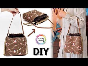 [DIY] Easy! Drawstring Bag with outer Pockets | Sewing Tutorial 🎵