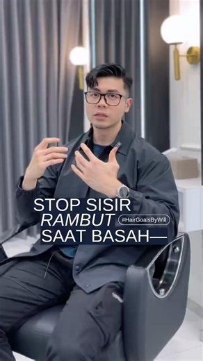 Stop sisir rambut saat basah #haireducation