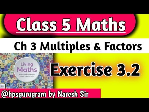 Class 5 Maths Chapter 3 Multiples & Factors|Exercise 3.2 |Class 5th Maths Ratna Sagar|hpsgurugram|