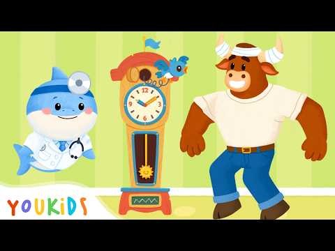 Tick Tock to the Bus Stop 🕐 Hickory Dickory, Baby Shark, Wheels on the Bus | Kids Songs Mashup