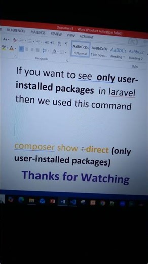 laravel secret: see only installed packages you added 😲|#laravel #shortsviral ‪@vustudy4121‬