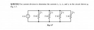 Use current division to determine the currents i1, i2, i3, and ... | Filo
