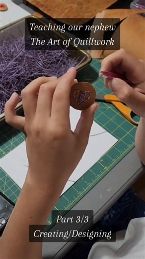 Amber Waboose on Instagram: "We taught our nephew the art of quillwork, from harvesting birch bark to removing quills from a porcupine, washing and dyeing them, and eventually creating with the quills. Here’s what he created ✨ #quillwork #birchbark #indigenous #ojibwe #indigenousartist #Anishinaabe"