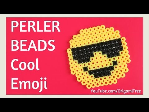 Easy DIY Perler Beads Emoji - Cool Emoji with Sunglasses