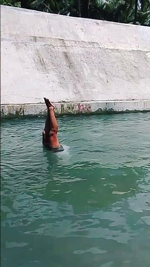 handstand swim challenge flood control view