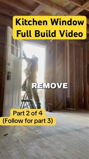 In this episode, we install a kitchen window (part 2 of 4).￼ #diy #homeimprovement #storytime