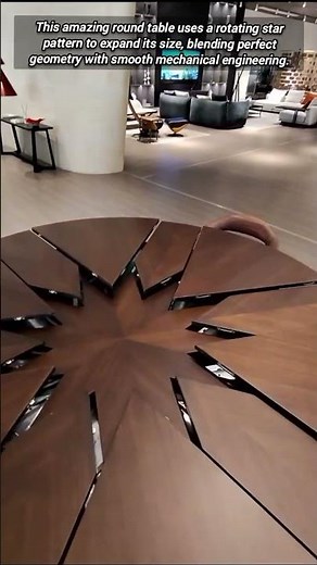 Satisfying Mechanical Design For An Expanding Round Dining Table