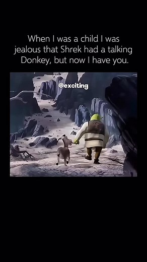 Exciting on Instagram: "🎬 Fun fact: “Shrek (2001)” The character Donkey, voiced by Eddie Murphy, was such a dynamic and spontaneous element of the film that the writers and animators had to completely rework scenes around Murphy’s improvisational genius. Murphy recorded the voice track in just three sessions, and he claimed the character’s most quoted lines, including the famous line about being the “only one in the room not singing,” were entirely his own creation, giving the sidekick an unusu
