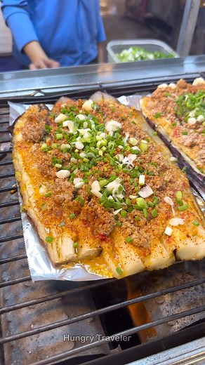 Popular Chinese food: Grilled eggplant - Chinese Food #foodie #streetfood #viral #fyp #food | Hungry Traveler