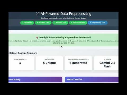 🚀 DataVisualizer: AI-Powered Data Analysis & Preprocessing Suite