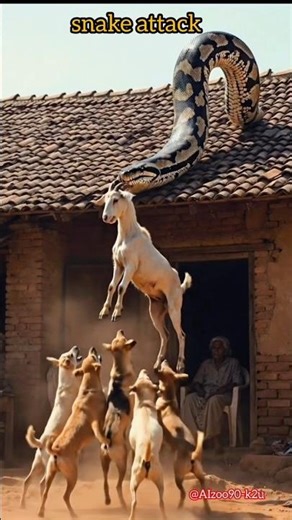 Snake Attacks a Goat in a Shocking Wilderness Encounter #snakeattack #shorts #shortsfeed