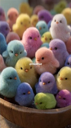 Colourful chicks #chicks #birds #adorablechicks