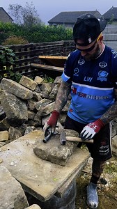 Old stone. New purpose.Every strike’s a lesson — this is graft you don’t learn in a classroom.” #reclaimedstone #stonework #traditionalcraft #construction #stonedressing | The Stone Smith