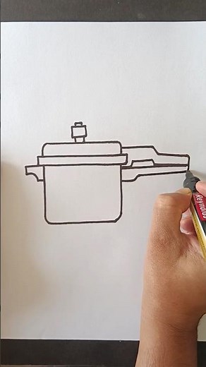 How to draw a Pressure Cooker Easy
