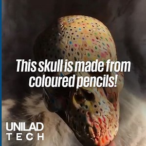 108K views · 906 reactions | This ambitious artist crafted a skull from 600 colourful pencils ✏️ | UNILAD Tech | Facebook