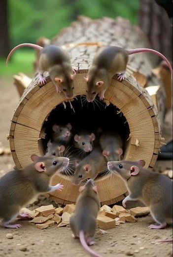 Rats stuck in wood. #music #funny #lifeisbutadream #monkeybabies #cute #shorts #monkeyspecies #rats