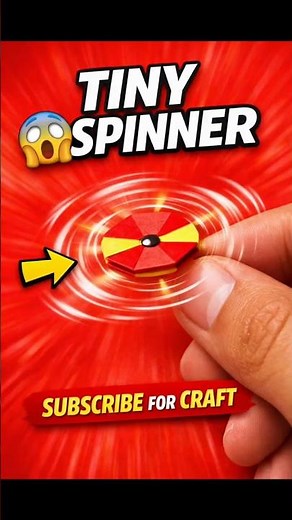 DIY Tiny Spinner with Paper 🌀 | Super Fast & Satisfying | Paper Spinner Trick | Try This ! #shorts