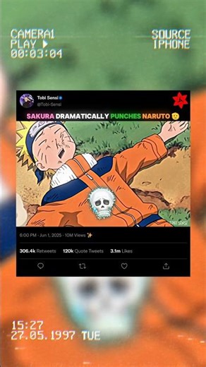 SAKURA DRAMATICALLY PUNCHES NARUTO 🥶| #narutoshippuden #naruto