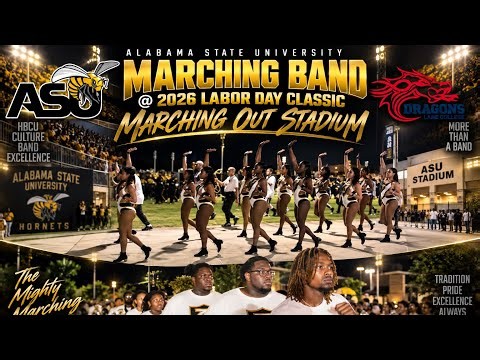 Alabama State University Marching Band | Marching Out Stadium @ 2026 Labor Day Classic