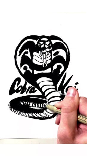 Step-by-Step Guide on Drawing the Cobra Kai Logo