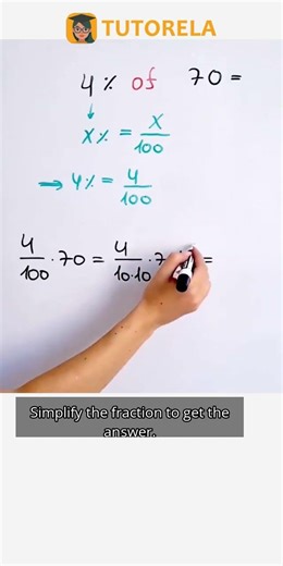 How to Calculate 4% of 70 with Easy Steps #Math #Percentage #Quantity,Percentage,PercentageValue