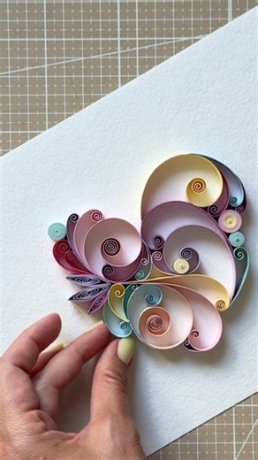 #craft Quilling heart 💜