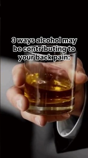 The connection between alcohol and back pain.