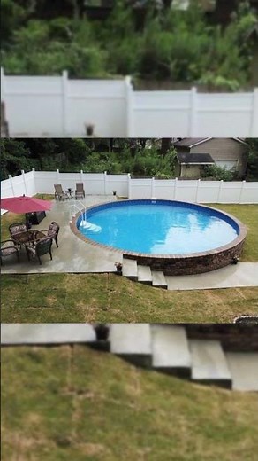 Semi Inground Pool Ideas | Semi Inground Pool Deck Design shorts