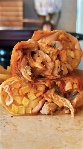 Oven-grilled chicken wraps 🔥🍗