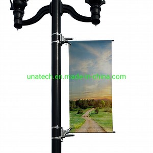[Hot Item] Outdoor Advertising Street Pole Spring-Loaded Banner Bracket