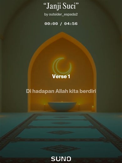 JANJI SUCI Teks Arab: قَبِلْتُ النِّكَاحَ وَتَزْوِيجَهَا بِالمَهْرِ المَذْكُورِ Qabiltu nikâḥahâ wa tazwîjahâ bil-mahril madzkûr “Aku terima pernikahannya dan menikahkannya dengan mahar yang disebutkan” بِسْمِ اللهِ وَالرِّضَا وَالْمَحَبَّةِ Bismillah wa-rida wa-l-mahabbah “Dengan nama Allah, ridha, dan cinta” #fyp #musikviral #suno #ijabqabul #nikah #pernikahan #espadaproduction #espada331 #outsider_espada #rootreggaemusic #reggaeton #reggaetonviejito #reggae #dubreggae #reggaetontiktok #oudmus