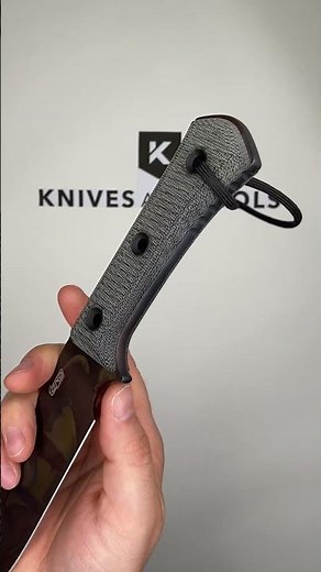 TRC Knives Apocalypse, Elmax Apocalypse Finish, Black Canvas Micarta, survival knife
