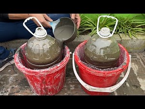 Good ideas // How to Cast Simple Cement Flower Pots with Plastic Buckets