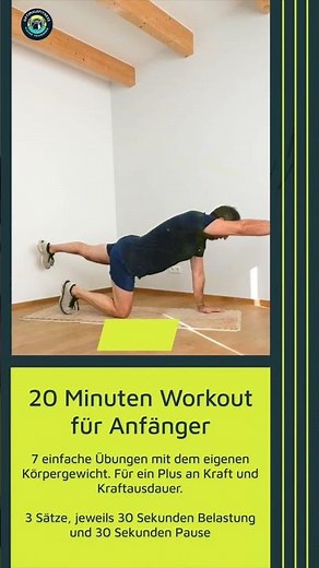 Jetzt starten: 20 Minuten Workout für Anfänger ganz ohne Geräte
