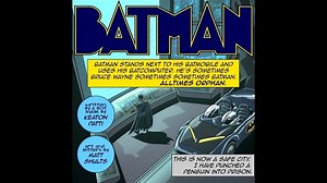 A Batman script written by an AI drawn into a comic