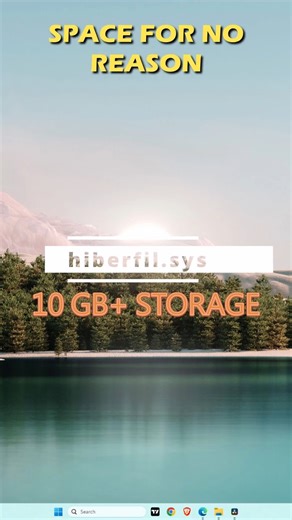 FixIn60 on Instagram: "Are you tired of always running out of storage on your PC? 😫 Windows is secretly hiding a massive file called "hiberfil.sys" that can hog 10GB to 20GB of your SSD—even if you never use Hibernation mode! In this video, I’ll show you the "Secret Command" to delete this file and reclaim your storage instantly. Youtube : https://youtube.com/shorts/RWWorTu8udU"