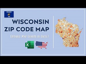 Wisconsin Zip Code Map in Excel - Zip Codes List and Population Map