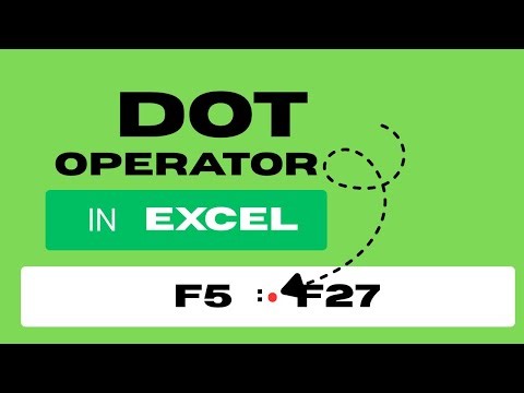 Master the Excel Dot Operator in Minutes!