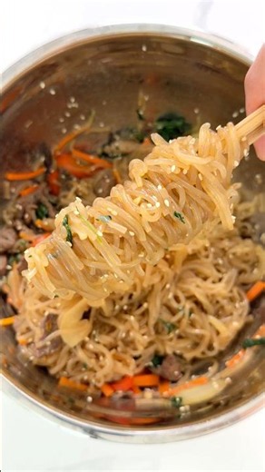 Make this easy Japchae (Korean Stir-Fried Noodles)!