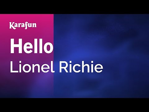 Hello - Lionel Richie | Karaoke Version | KaraFun