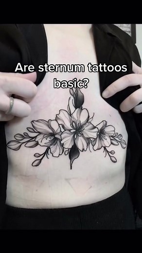 Are sternum tattoos the new tramp stamps? #inkedmag #tattoo #sternumtattoo