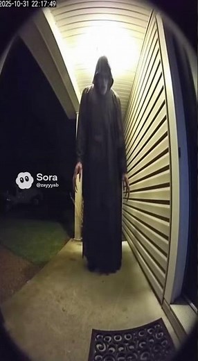 “Creepy Man Standing Outside the Door at Night | Scary Real Footage | Doorbell Horror Video”