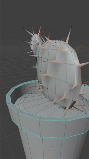 [Blender] Cactus / 3D Modelling Handpaintend #blender #art #design