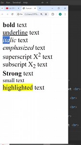 12 reactions | # **HTML Text Formatting Tags #html #viralreels #computer** | STP Computer Education | Facebook