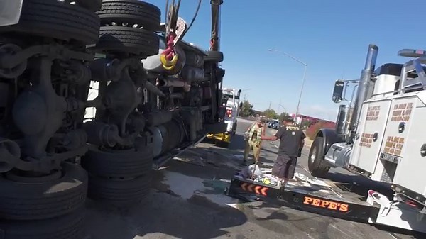 Woman Driver Flips a Tractor Trailer - HOW?