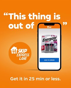 Just one of over 1500 items you can get delivered in 25 min or less with Skip Express Lane. 🛒⚡ | Skip Canada