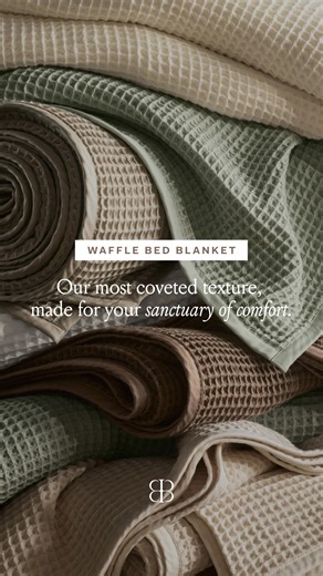 212K views · 15 reactions | YOUR SANCTUARY STARTS___With our coveted Waffle Bed Blanket, made for extraordinary comfort in the finest 100% organic cotton. This bestseller feels plush to the touch, breathable to sleep in, and offers the most contentful touch of color. Feel the difference this fall with our 30-Night Worry-Free Guarantee. | Boll & Branch | Facebook