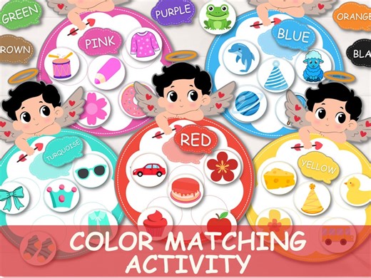Color Matching Activity for Kids, Toddler Color Printable, Color Sorting, Montessori Materials, Homeschool Preschool Resource Curriculum - Etsy