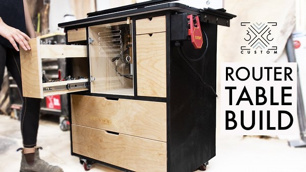 router table cabinet with storage